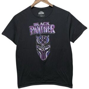 the Black Panther Marvel superhero graphic movie promo short sleeve T-shirt tee